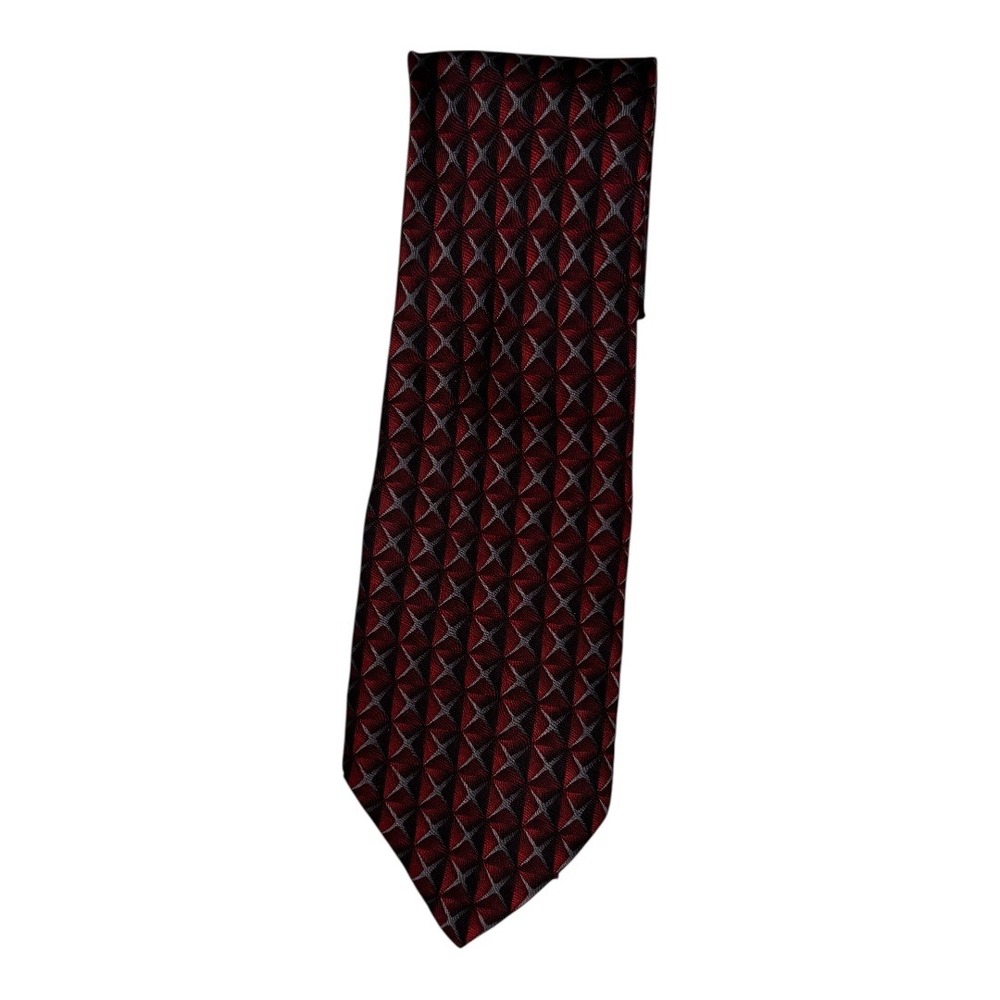 Grateful Dead Tie Silk Red‎ Geometric Pattern Catch a Star Eighteen Set